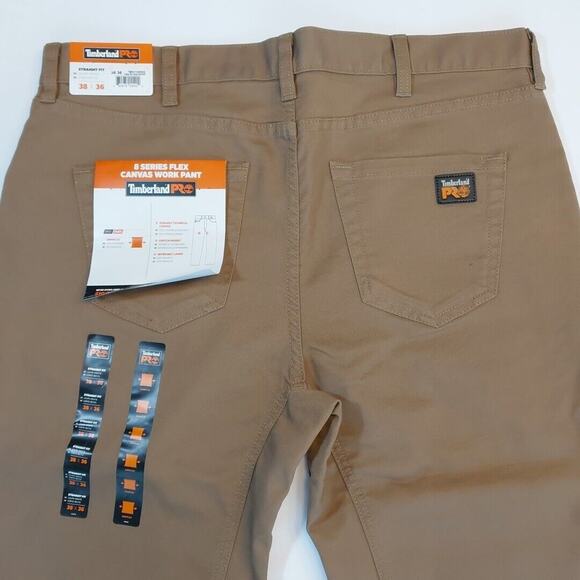 TIMBERLAND PRO STRAIGHT FIT 8 SERIES FLEX CANVAS WORK PANTS SIZE 38x36 NWT - Picture 5 of 7